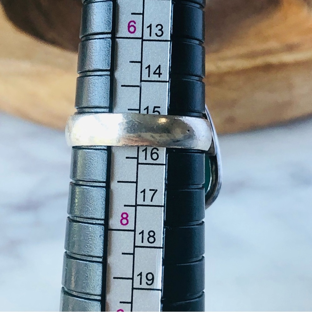 Silver Plated Amazonite Ring - image 6